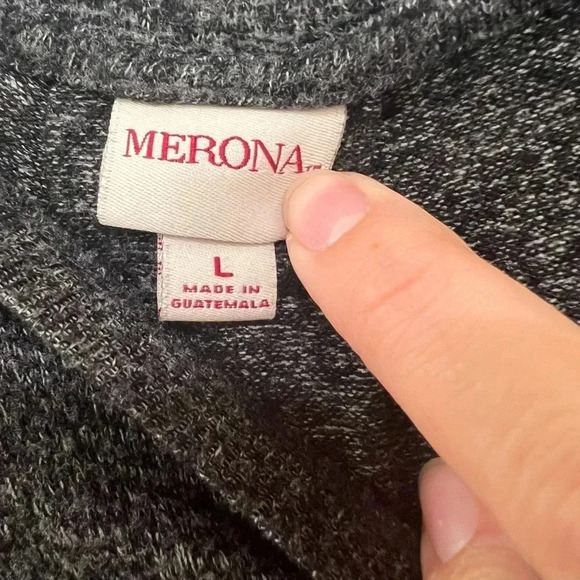 MERONA MEDIUM HEATHERED GRAY LONG SLEEVE (VEY SOFT) - Picture 4 of 5